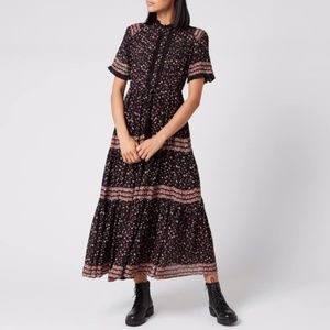Free People Rare Feelings Midi Maxi Dress - Black